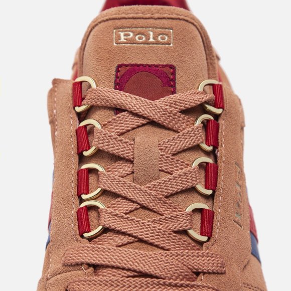 Ralph Lauren x Clot - Terracotta Polo Court Suede Sneakers - Picture 7 of 8